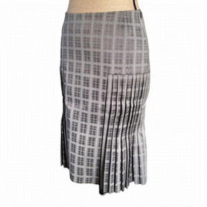 Casch by Gro Abrahamsson (Anthropologie) Plaid Pencil Skirt with Pleats